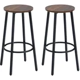 Homcom Barhocker 42 x 42 x 65 cm Braun/Schwarz
