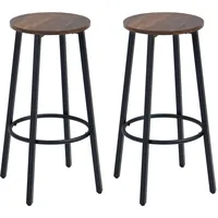 Homcom Barhocker 42 x 42 x 65 cm Braun/Schwarz