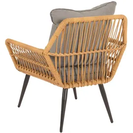 Mendler Poly-Rattan Garnitur 7-tlg. Dunkelgrau