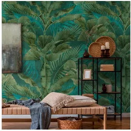 Profhome 391851-GU Fototapete Dschungel Grün Petrol Oliv-Grün 1,59 m x 2,8 m