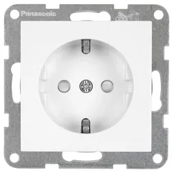 PANASONIC Kombi-Steckdose KARRE Plus 55 reinweiß (~RAL 9010) mit erhöhtem Berührungsschutz
