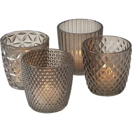 Boltze Windlicht Marilu Glas grau