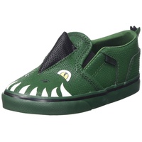 Vans Asher V Sneaker, Dino Dark Green, 24.5 EU