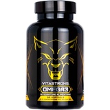 Omega 3 Kapseln Hochdosiert mit 2000mg - Fischöl Kapseln mit 700mg EPA & 500mg DHA pro Portion - Vitastrong Fischöl Omega 3 mit Vitamin E - Omega 3 Öl, Geprüft/Zertifiziert in Deutschland