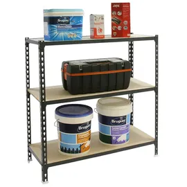 simonclick Simonrack Metallregal Anthrazit Und Holz Robust