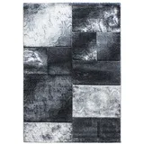 Teppich Schlafzimmer Karo Elegant Waschbar Strapazierfähig Wohnzimmer Esszimmer Pflegeleicht Grau 160x230 cm – MONZA von Kadima Design