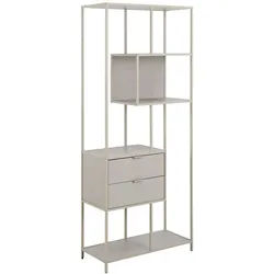 Ebuy24 Seaford Regal 2 Schubladen 4 Regale grau.