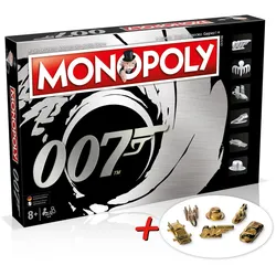 Monopoly - James Bond + 6 EXTRA Gold Spielfiguren Deutsch Französisch Edition Spiel Brettspiel