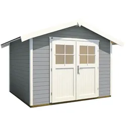 Weka Gartenhaus 122 - 28 mm-Gartenhaus 122 - 300 x 295 cm (Gr. 5)-grau - 50 % Rabatt auf Dacheindeckung