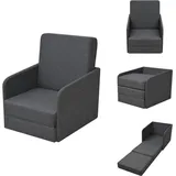 Schlafsessel Ausziehbar Dunkelgrau Stoff - Ausziehsessel - Schlafsofa - Sofa Bed - Wohnzimmersessel - Grau