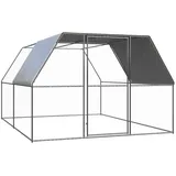 vidaXL Hühnerkäfig 3x4x2 m Verzinkter Stahl
