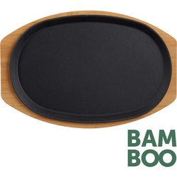 Dangrill, Grillgeschirr, Grillpfanne Oval, 20 x 30 x 1.5 cm
