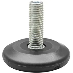 WAGNER Höhenverstellschraube mit Einsatz - M10 x 25 mm ; mit Ultrasoft-Einsatz ; schwarz