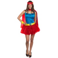 Brandsseller Damen Kostüm Superheldin Verkleidung Karneval Party Fasching Junggesellinnenabschied S/M