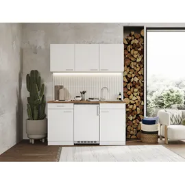 Respekta Küchenzeile Luis 150 cm weiß