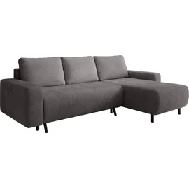 m-punkt Eckcouch Cord 2-Sitzer Grau