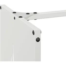 vidaXL Kaminholzregal Kaltgewalzter Stahl 40 x 30 x 80 cm Weiß