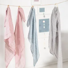 roba Mullwindeln 80 x 80 cm 3 St. Lil Planet hellblau