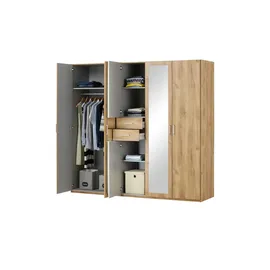 Möbel Kraft Drehtürenschrank Livingston 225 x 208 x 58 cm Holzfarben