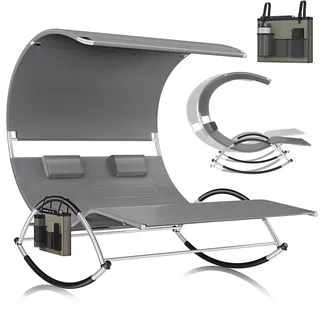 Kesser Doppel-Sonnenliege 200 x 130 x 150 cm Schwarz