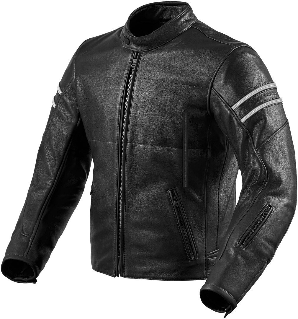 Revit Stride Motorrad Lederjacke, schwarz, Größe 48