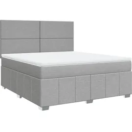 vidaXL Boxspringbett 180 x 200 cm Hellgrau