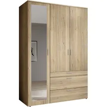 Harper Drehtürenschrank BOSA 135 x 195 x 56 cm Braun/Mehrfarbig