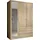 Harper Drehtürenschrank BOSA 135 x 195 x 56 cm Braun/Mehrfarbig