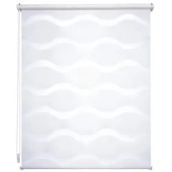 LIEDECO Duo-Rollo, Polyester, mit Wellen-Muster - weiss