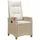 vidaXL Liegestuhl mit Teeteller 62 x 64 x 112 cm Beige