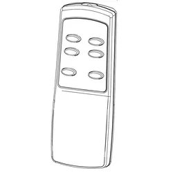 Dimplex Fernbedienung für Cassette 1000R Opti-myst Elektrofeuer [sechs Tasten]