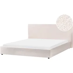 Wasserbett Bouclé LAVAUR 180 x 200 cm Cremeweiß