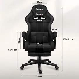 huzaro Force 4.7 Gaming-Stuhl Schwarz PC