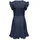 KIDS ONLY Sommerkleid KIDS ONLY "KOGHILLARY V NECK DRESS CS WVN", Mädchen, Gr. 122/128, N-Gr, navy blazer, Web, Obermaterial: 98% Polyester, 2% Elasthan, unifarben, figurumspielend Midi, V-Ausschnitt, Flügelärmel Rüschen, Kleider Sommerkleid