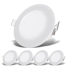 B.K.Licht Einbaustrahler 5er Set rund IP65 Weiß