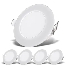 B.K.Licht Einbaustrahler 5er Set rund IP65 Weiß