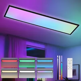 ZMH LED Panel 120x30 39W Dimmbar Rechteckig schwarz