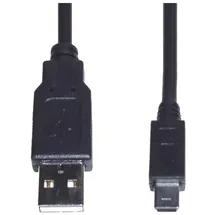 E+P Elektrik USB-A auf Mini USB 1,5 m Schwarz