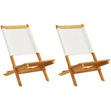 vidaXL Gartenstuhl 52 x 72 x 175 cm weiß 2 St.
