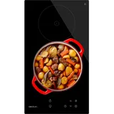 Cecotec Bolero Squad V2001 Vitrokeramik-Kochfeld 2 Zonen 3000W, Schwarz - Schwarz