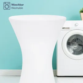 DETEX Stehtischhusse 2er-Set Weiß Ø80cm