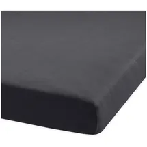 BettwarenShop Spannbettlaken Jersey-Elasthan 120 x 200 - 130 x 220 cm grau
