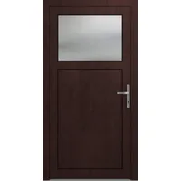 Kunststoff Nebeneingangstür nach Maß "ANTONIA-Q" Mahagoni holzähnlich beidseitig innen öffnend DIN rechts