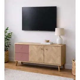 Schildmeyer Visby Lowboard 109 x 33 x 54,1 cm Eiche/Mauve Holz