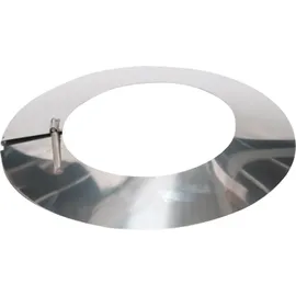 ASTEC Edelstahlschornstein Bausatz doppelwandig DN 113 mm Edelstahl 11,3 m Wandabstand transparent/weiß