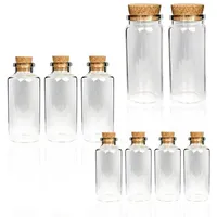 BestLivings Vorratsglas Fläschchen mit Korken 10 ml 12 St.