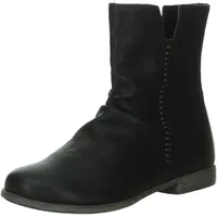 THINK! Damen AGRAT nachhaltige Leder gefütterte Stiefelette, 0000 SCHWARZ,