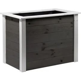 Dobar Hochbeet Two-Tone 108 x 65 x 80 cm Grau/Weiß