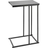 Meinposten Beistelltisch schwarz Butler 40x26 Höhe 58 cm Couchtisch Telefontisch Holz Metall Betttisch Laptoptisch Nachttisch Sofatisch