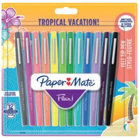 Paper Mate FLAIR Tropical Vacation - Filzstift - verschiedene Farben - wasserbas